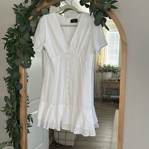 Vici white button dress